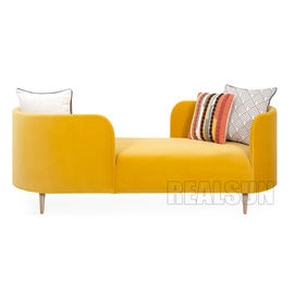 Harga yang bagus Oslo Chaisesolid Sofa Home Wood Furniture With Solid And Yellow Color Velvet Fabric on line
