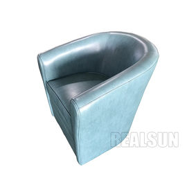 Harga yang bagus Living Room Furniture Modern design green French Style pu leather fabric single one seater sofa on line