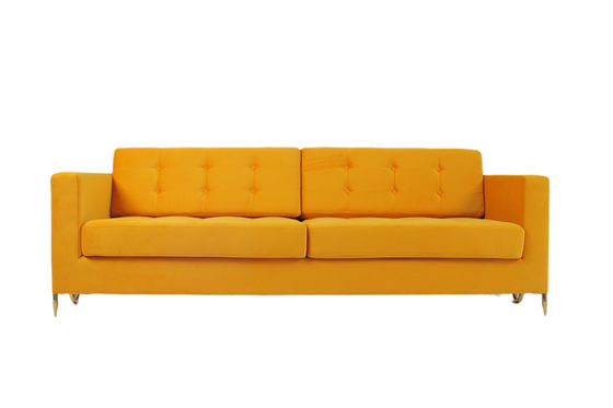 Harga yang bagus Modern Living Room Velvet Fabric Sofa Couch 2240x960x820mm on line