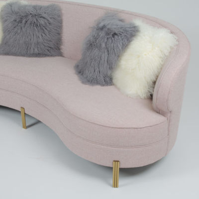 Harga yang bagus Curve Modern Fabric Velvet Living Room 3 Seater Sofa on line