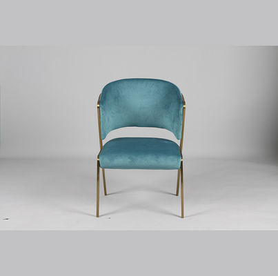 Harga yang bagus Upholstered Sillas Blue Velvet Dining Chair For Kitchen Modern Nordic on line