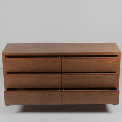 Harga yang bagus Vintage Six Drawers Solid Walnut TV Stand Luxury Hotel Bedroom Furniture on line