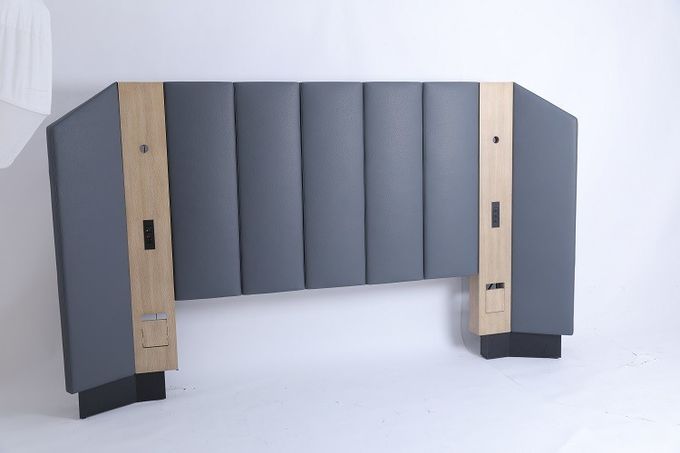 Hotel Bed Headboard Bedroom EKing Siz Bed Furniture Fabric Upholstered Tuft 2