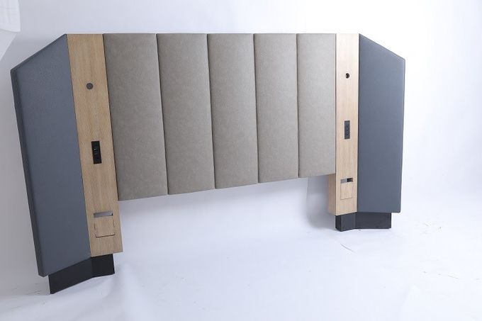 Hotel Bed Headboard Bedroom EKing Siz Bed Furniture Fabric Upholstered Tuft 1