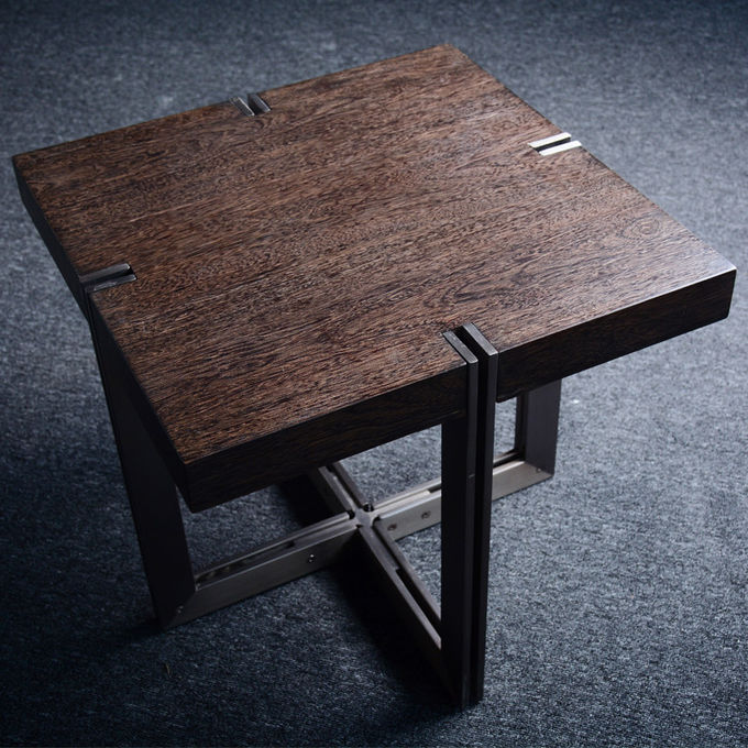 Rrecycled Wood Furniture Antique Tea Table Natural Color Strong Rustic 1