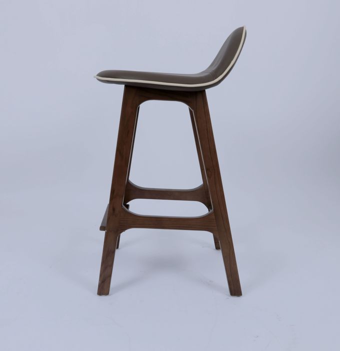 Leisure Solid Oak Wood Bar Chair Hotel Bedroom Brown 30pieces 1