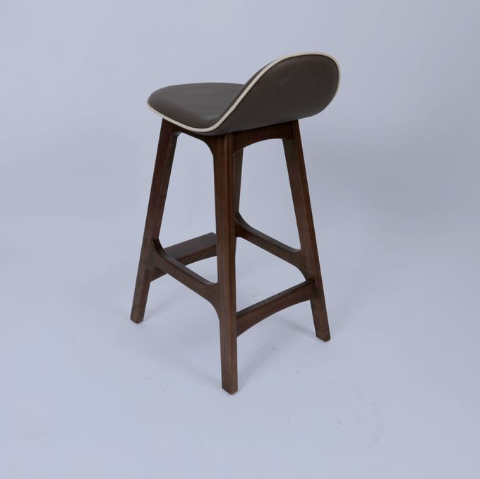Leisure Solid Oak Wood Bar Chair Hotel Bedroom Brown 30pieces 0