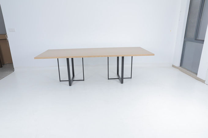 Meja Kayu Custom Kamar Tidur Modern Dengan Konsol Logam 3