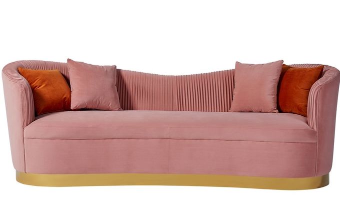 Velvet Fabric French Country Style Couches Living Room Fabric Sofas 1