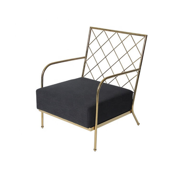 European Style Modern Design Furniture Gold Frame Lounge Chair 3