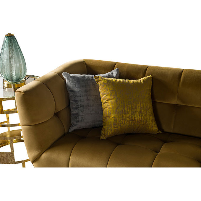 W 210cm Gold Base Comfortable Living Room Sofa 2