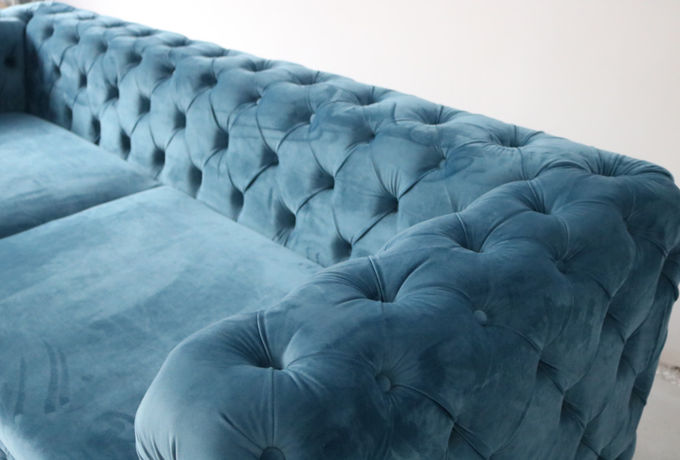 220*85*75cm European Modern Chesterfield Sofa Set 4