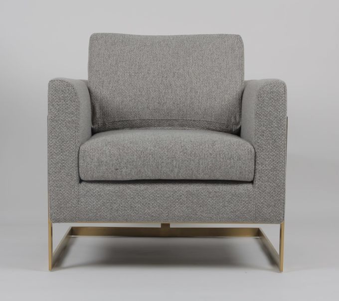 American Style Gray Fabric 83*75*85CM Living Room Sofa 3