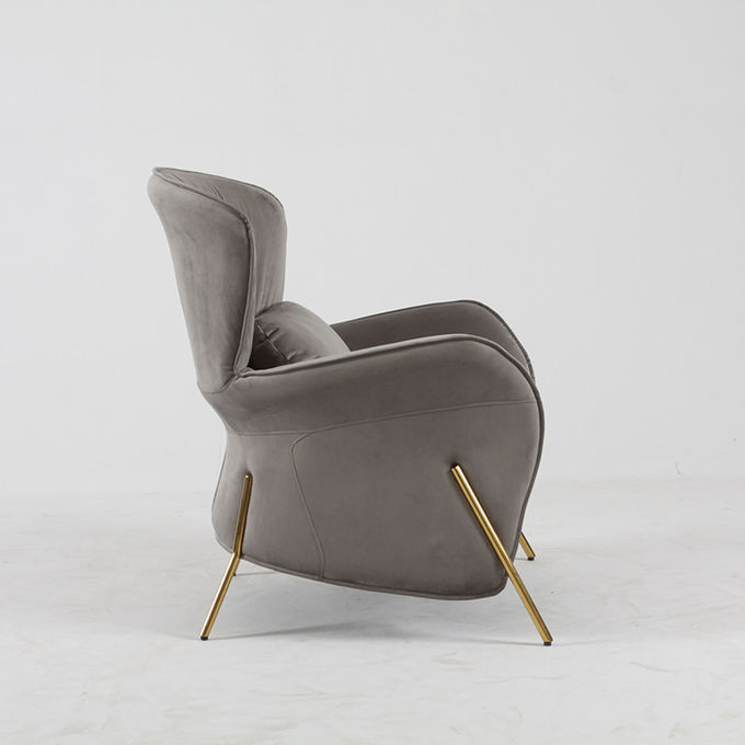 Stainless Steel Leg Leisure Arm Chair For Living Room Modern 5