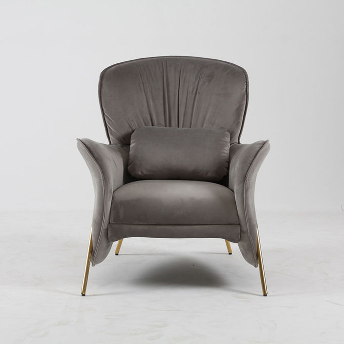 Stainless Steel Leg Leisure Arm Chair For Living Room Modern 4
