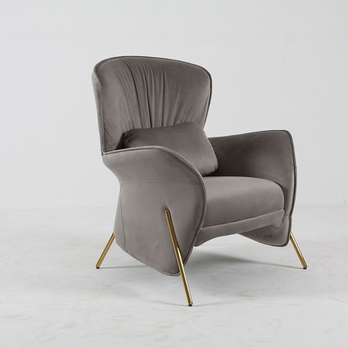 Stainless Steel Leg Leisure Arm Chair For Living Room Modern 1