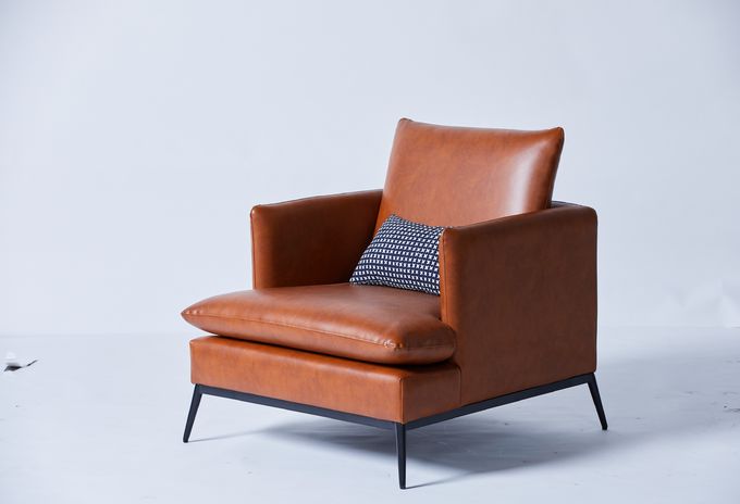 Leather  Single Leisure Chair Luxury Modern Indoor Living Room Furniture 1