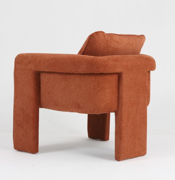 Living Room Velvet Tri Leg Leisure Chair Upholstered Modern Design 1